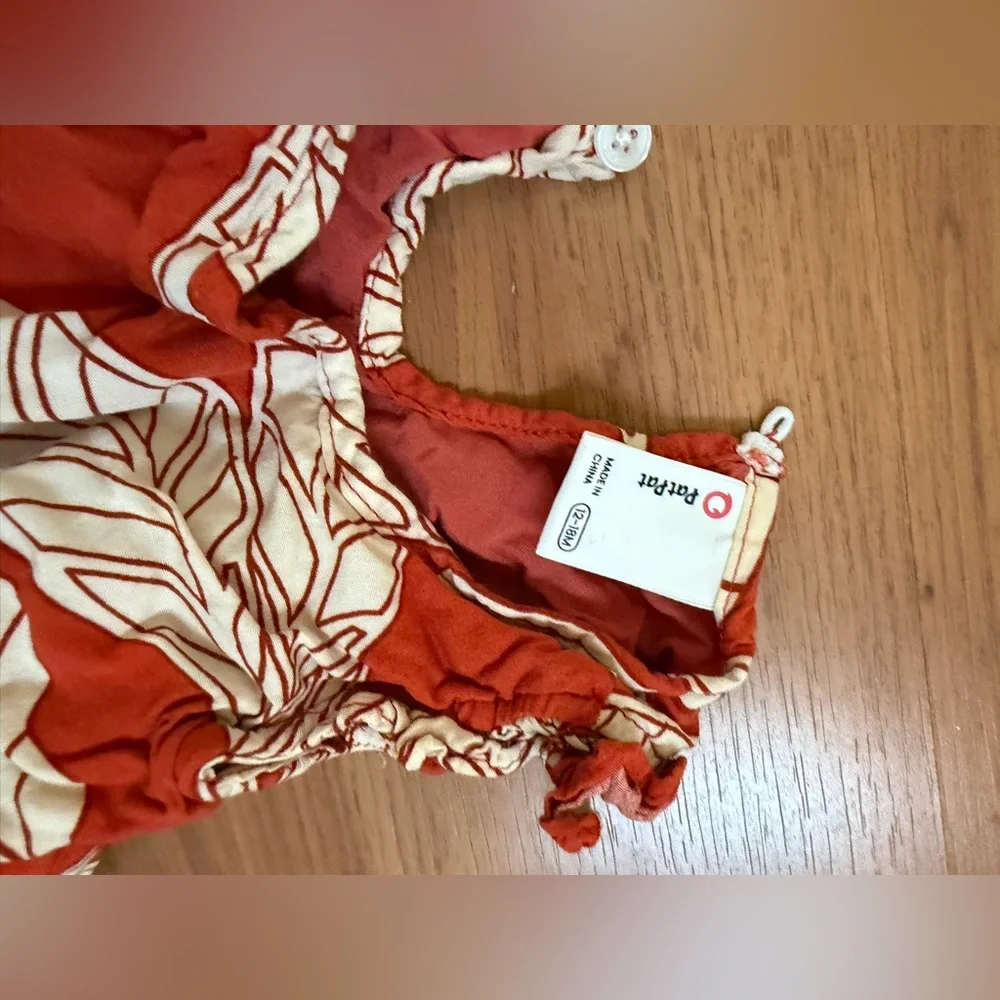 Family Matching Tropical Red Leaf Print Dresses & Shirt SET